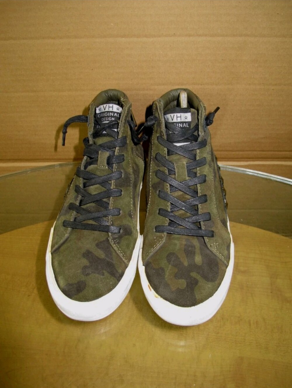 Vintage Havana Victory High Sneakers Camouflage Studded Women's Size 10